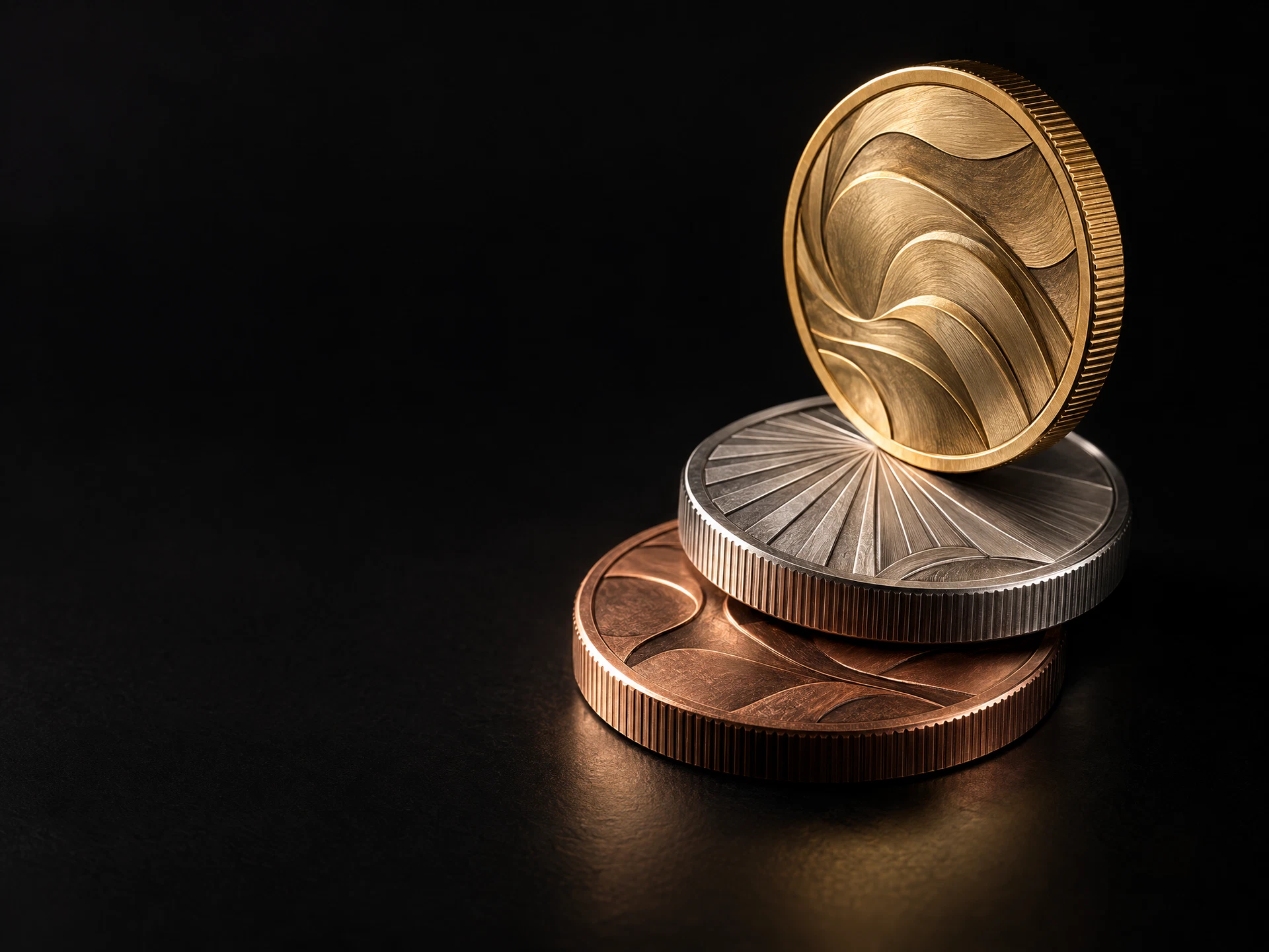 Copper, silver, and gold collector medallions for custom minting formats