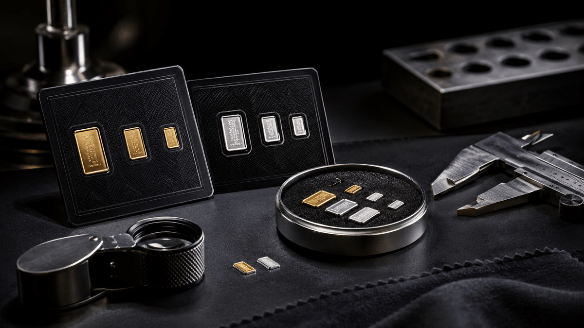 Cover illustration for Fractional Gold and Silver Bars: How Small Physical Precious-Metal Projects Are Specified