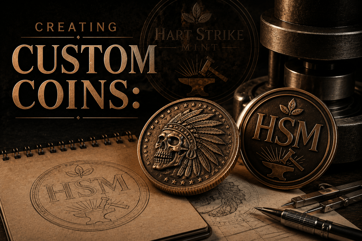 Cover illustration for Creating Custom Coins: How Brands, Collectors, and Founders Turn Ideas Into Metal