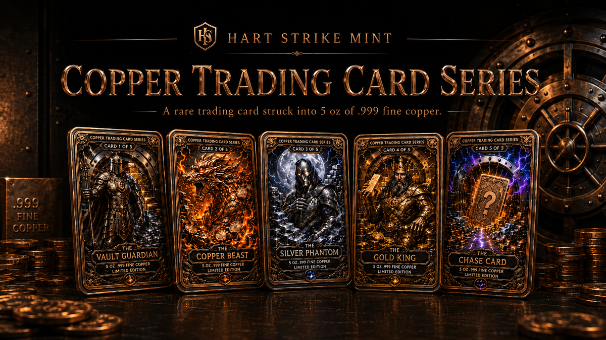 Cover illustration for Copper Trading Card Series: A New Way to Collect 5 oz Copper Bullion